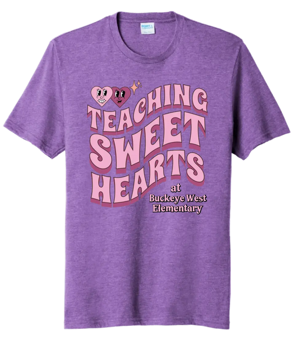 Teaching Sweethearts Custom Text  Tri-Blend Tee