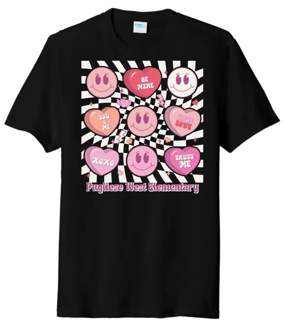 Hearts Custom Text Tri-Blend Tee