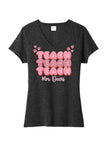 Teach Teach Teach Custom Text Ladies Tri-Blend V-Neck Tee