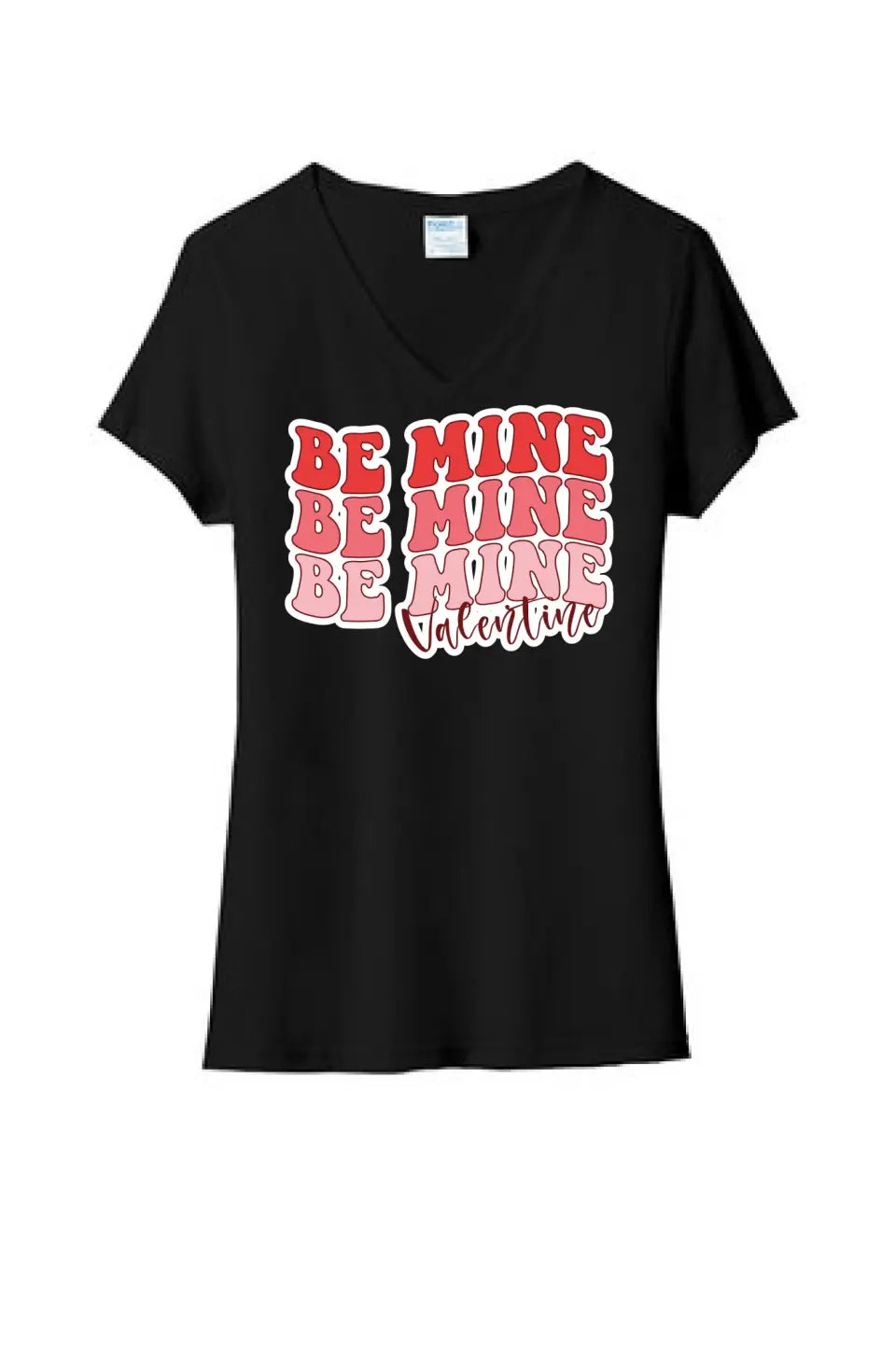 Be Mine Valentine Ladies Tri-Blend V-Neck Tee