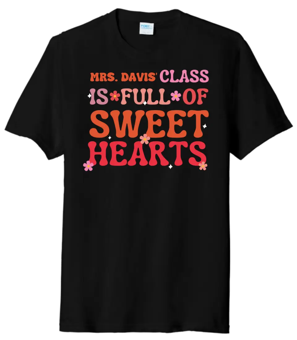 Class Full of Sweethearts Custom Text Tri-Blend Tee