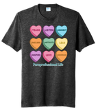 Conversation Hearts Custom Text Tri-Blend Tee