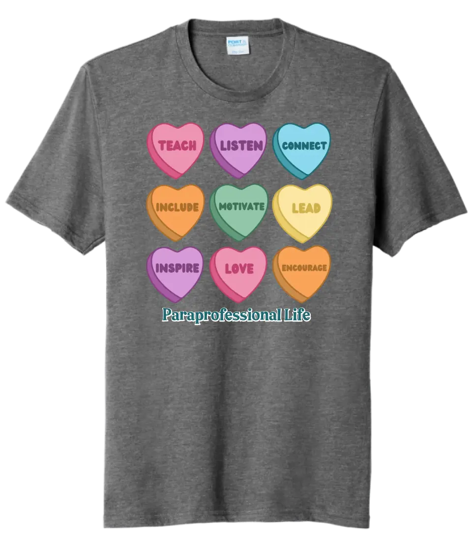 Conversation Hearts Custom Text Tri-Blend Tee