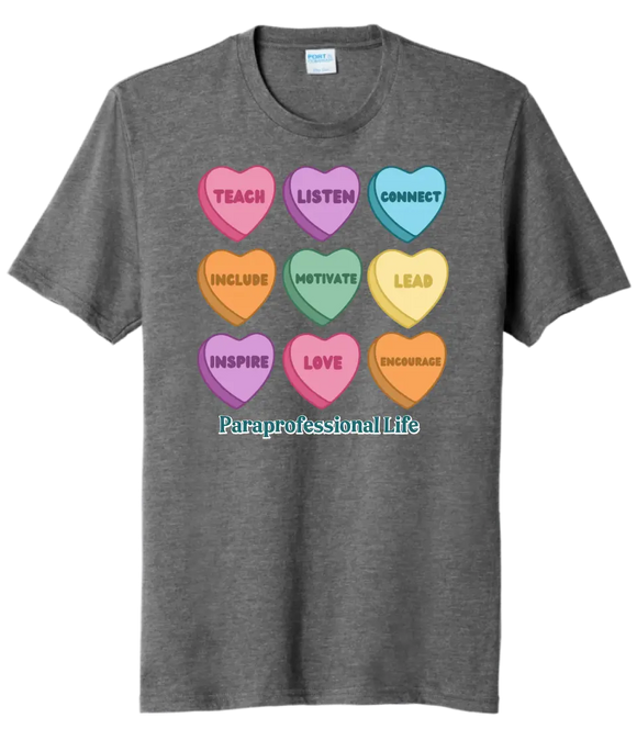 Conversation Hearts Custom Text Tri-Blend Tee