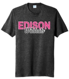 Edison Wildcats Hearts Tri-Blend Tee