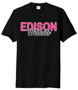 Edison Wildcats Hearts Tri-Blend Tee