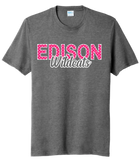 Edison Wildcats Hearts Tri-Blend Tee