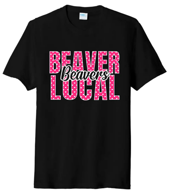 Beaver Local Beavers Hearts Tri-Blend Tee