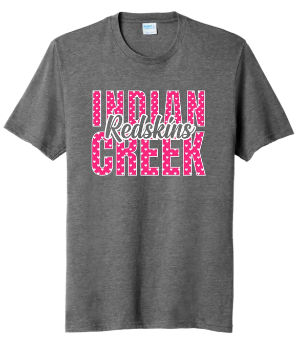 Indian Creek Redskins Hearts Tri-Blend Tee