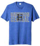 Harrison Central Valentine with Logo Tri-Blend Tee