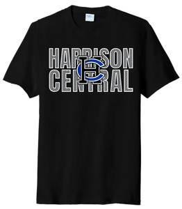 Harrison Central Valentine with Logo Tri-Blend Tee