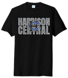 Harrison Central Valentine with Logo Tri-Blend Tee