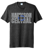 Harrison Central Valentine with Logo Tri-Blend Tee