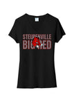 Steubenville Big Red Valentine with Logo Ladies Tri-Blend V-Neck Tee