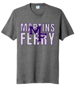 Martins Ferry Valentine with Logo Tri-Blend Tee