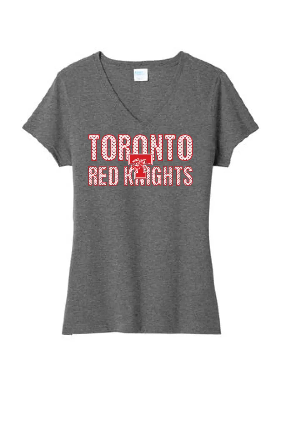 Toronto Valentine with Logo Ladies Tri-Blend V-Neck Tee