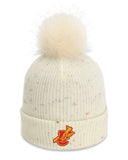 Indian Creek IC logo with Tomahawk Embroidery The Montage Pom Cuffed Beanie