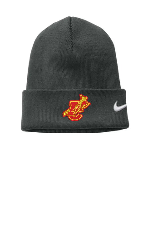 Indian Creek IC logo with Tomahawk Embroidery Nike Team Cuffed Beanie
