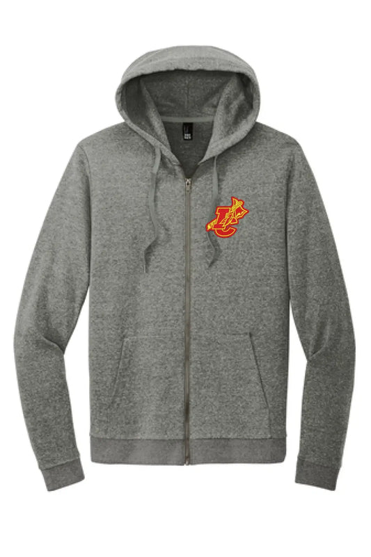Indian Creek IC logo with Tomahawk Embroidery Perfect Tri Fleece Full-Zip Hoodie