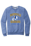 Wintersville Warriors Custom Graduation Year Jerzees Snow Heather French Terry Raglan Crew