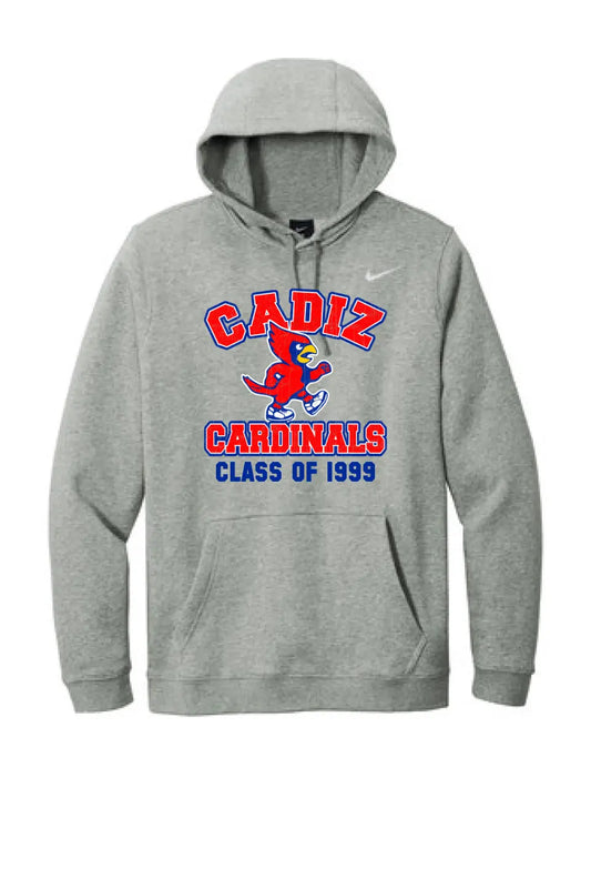 Cadiz Cardinals Walking Distressed Custom Graduation Year Football Nike Club Fleece Pullover Hoodie