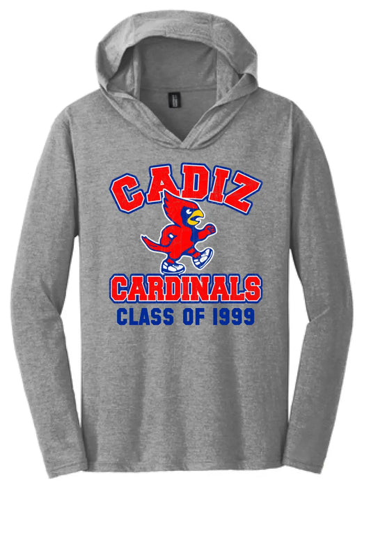 Cadiz Cardinals Walking Distressed Custom Graduation Year Perfect Tri Long Sleeve Hoodie