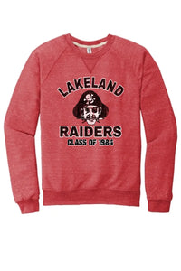 Lakeland Raiders Custom Graduation Jerzees Snow Heather French Terry Raglan Crew