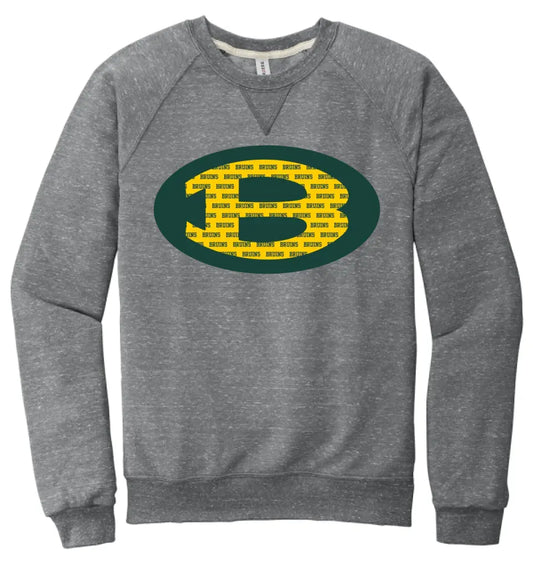 Brooke Bruins Filled Jerzees Snow Heather French Terry Raglan Crew