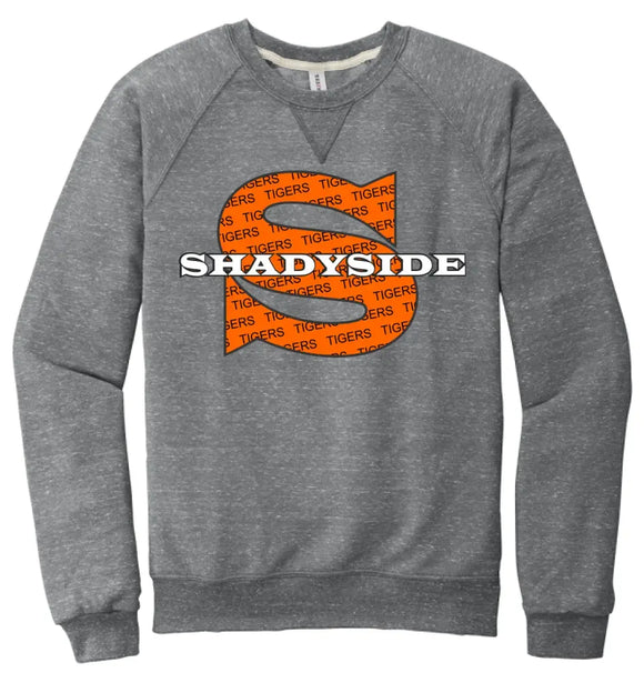 Shadyside S Filled Jerzees Snow Heather French Terry Raglan Crew