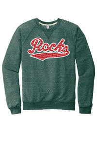 Barnesville Rocks Filled Jerzees Snow Heather French Terry Raglan Crew