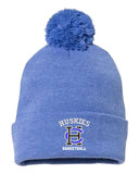 Harrison Central Custom Embroidery 12" Pom-Pom Cuffed Beanie