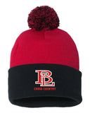 Beaver Local Custom Embroidery 12" Pom-Pom Cuffed Beanie