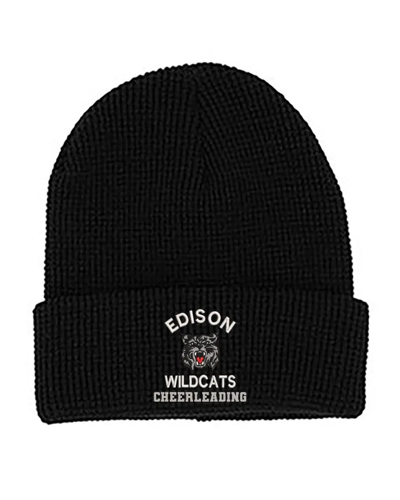 Edison Custom Embroidery Mega Cap 5001C Waffle Knit Cuff Beanie