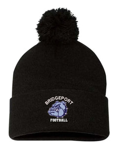 Bridgeport Custom Embroidery 12" Pom-Pom Cuffed Beanie