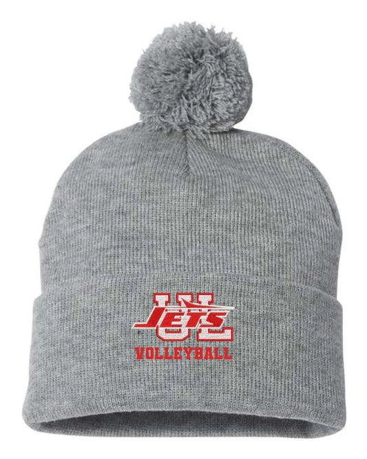 Union Local Custom Embroidery 12" Pom-Pom Cuffed Beanie