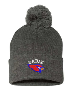 Cadiz Cardinals Embroidery Sportsman 12" Pom-Pom Cuffed Beanie