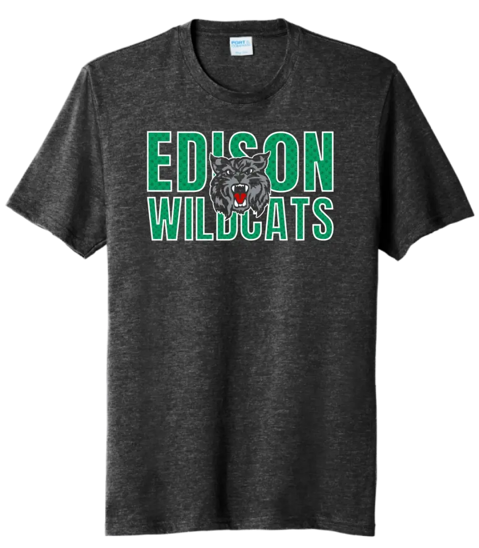 St. Patrick's Day School Logo- Edison Tri-Blend Tee