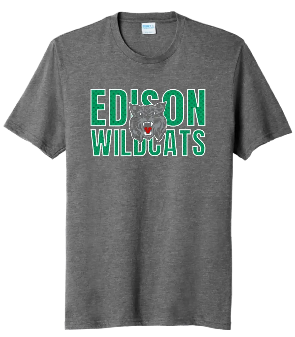 St. Patrick's Day School Logo- Edison Tri-Blend Tee