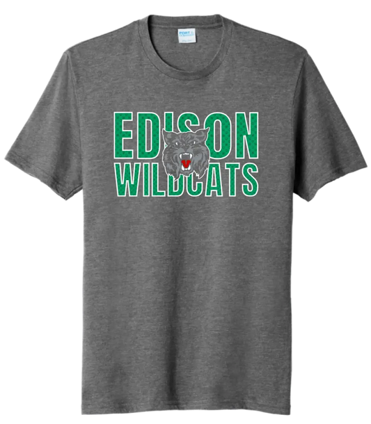 St. Patrick's Day School Logo- Edison Tri-Blend Tee