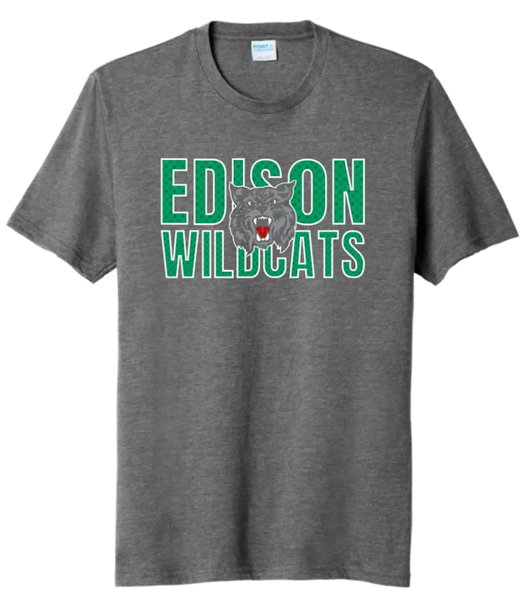 St. Patrick's Day School Logo- Edison Tri-Blend Tee