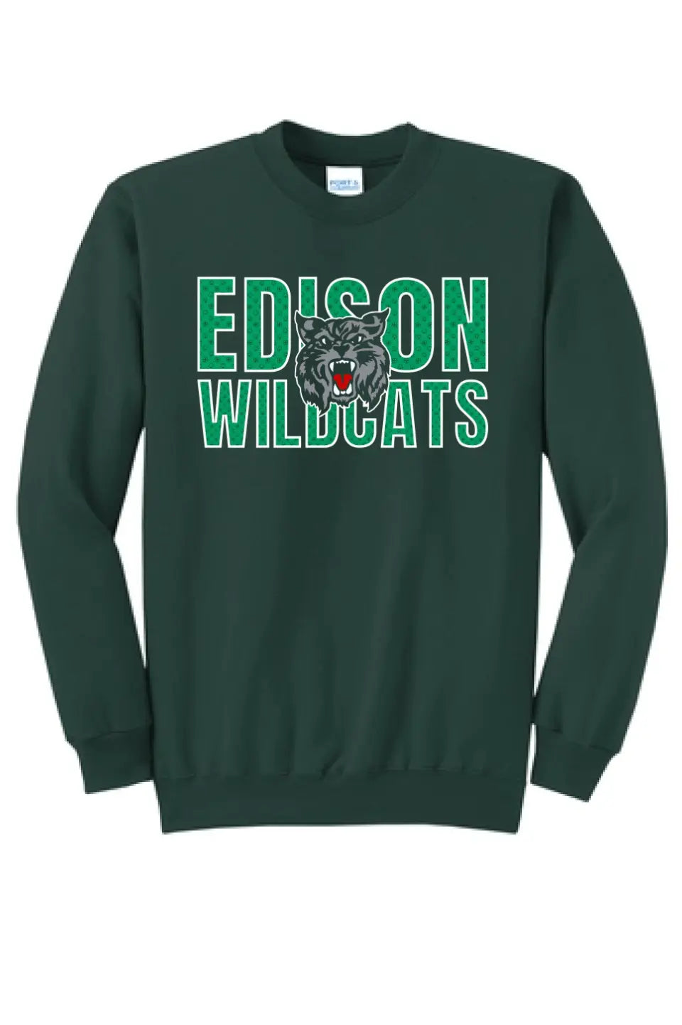 St. Patrick's Day School Logo- Edison Core Fleece Crewneck Sweatshirt