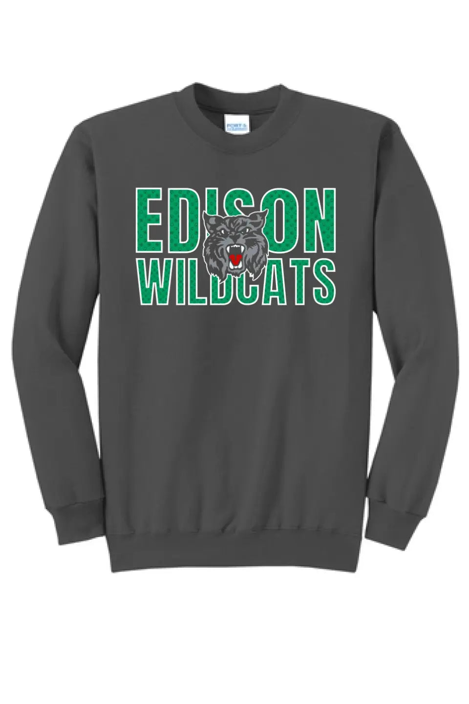 St. Patrick's Day School Logo- Edison Core Fleece Crewneck Sweatshirt