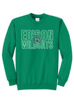 St. Patrick's Day School Logo- Edison Core Fleece Crewneck Sweatshirt