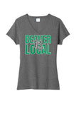 St. Patrick's Day School Logo- Beaver Local Ladies Tri-Blend V-Neck Tee