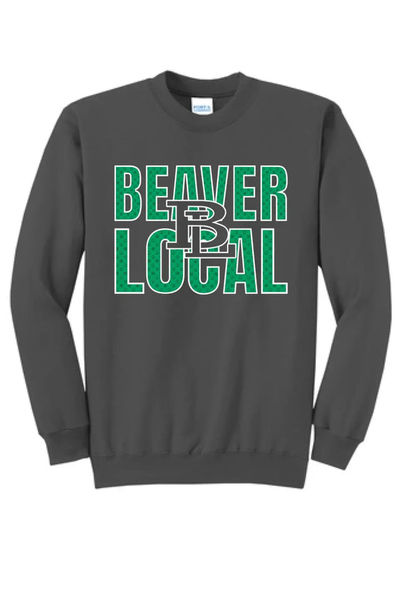 St. Patrick's Day School Logo- Beaver Local Core Fleece Crewneck Sweatshirt