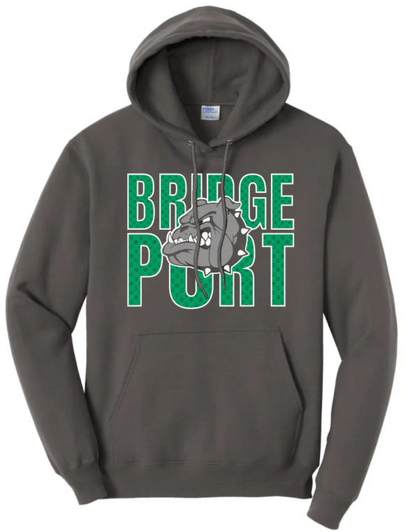 St. Patrick's Day School Logo- Bridgeport Core Fleece Pullover Hooded Sweatshirt
