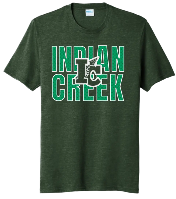 St. Patrick's Day School Logo- Indian Creek Tri-Blend Tee