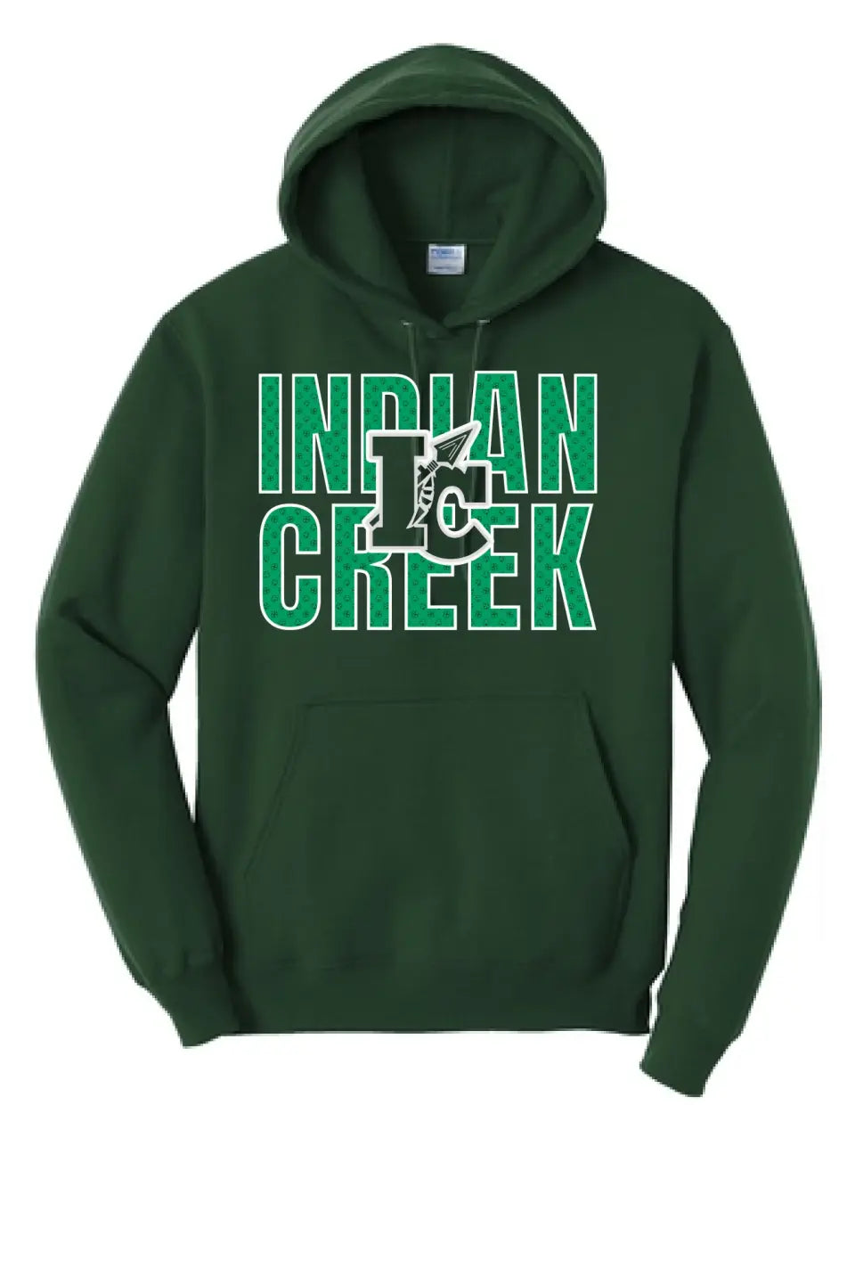 St. Patrick's Day School Logo- Indian Creek Core Fleece Pullover Hooded Sweatshirt