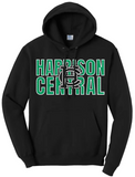 St. Patrick's Day School Logo- Harrison Central Core Fleece Pullover Hooded Sweatshirt