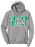 St. Patrick's Day School Logo- Harrison Central Core Fleece Pullover Hooded Sweatshirt